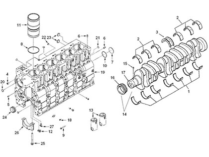 Cummins DCEC 6LTAA8.9 Genuine Engine Parts